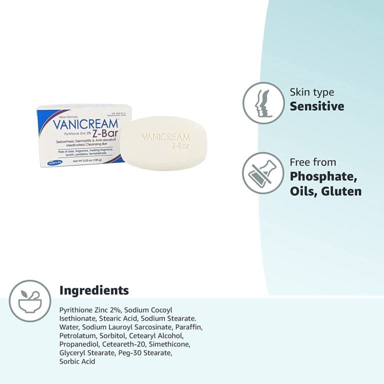 Vanicream Fragrance and Soap Free 2 Pyrithione Zinc ZBar, For