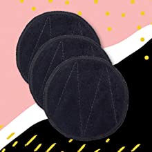 black reusable makeup remover pads, reusable makeup remover pads, remover rounds