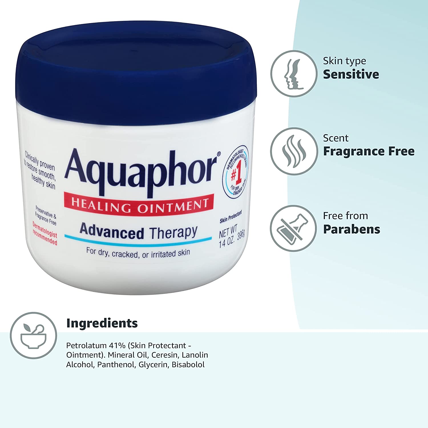 al menos Médula ósea proteína Aquaphor Healing Ointment - Moisturizing Skin Protectant - Medrock Pharmacy