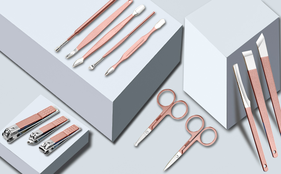 ZIZZON MANICURE SET 18 IN 1 PINK