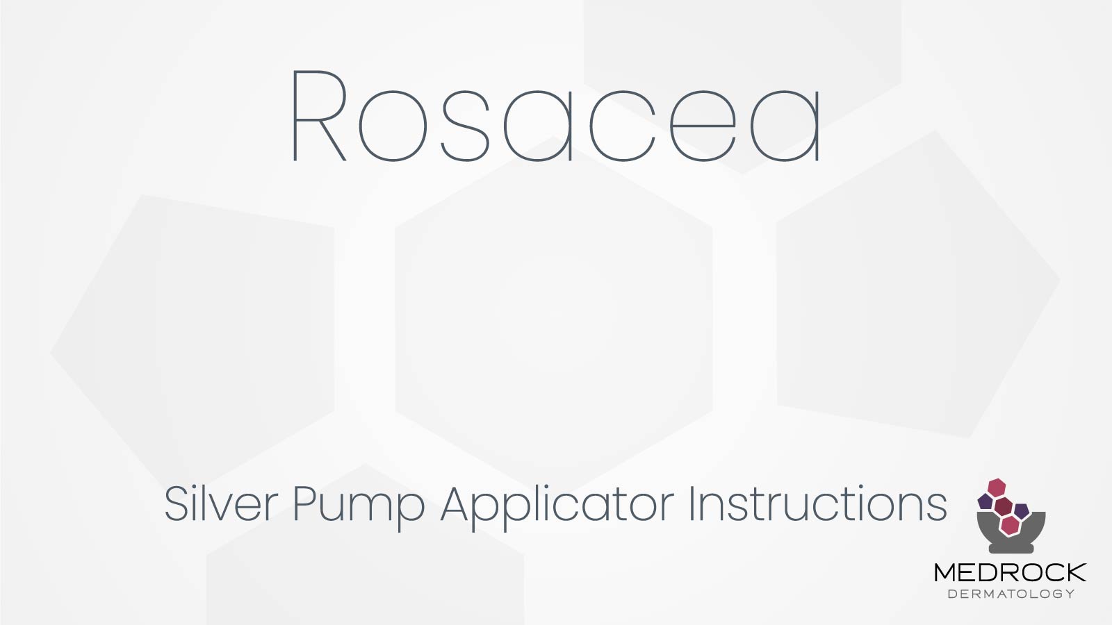 Rosacea Medication Silver Pump Applicator Instructions